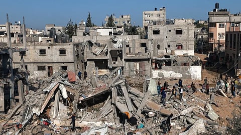 آثار الدمار بمدينة رفح