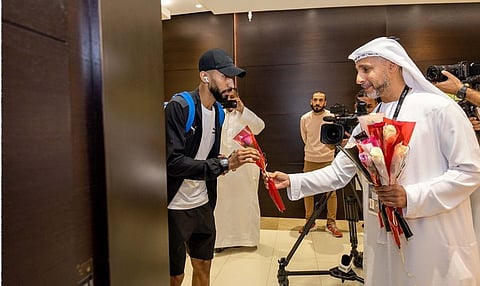 جانب من مراسم الاستقبال