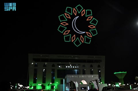 عروض «الدرون» تضيء سماء جازان ابتهاجا بالعيد