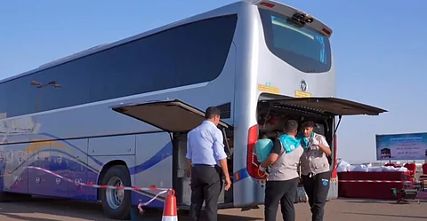 فحص حافلات الحجاج