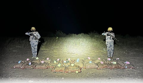 حرس الحدود بجازان يحبط تهريب 325 كيلوجرامًا من القات