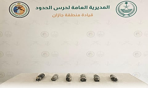 حرس الحدود بمنطقة جازان يحبط تهريب 6,8 كيلوجرامات من الحشيش