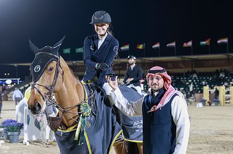 الأمير عبدالله بن فهد يتوّج البلجيكية فيرفيمب بكأس الاتحاد السعودي للفروسية للترويض 2024