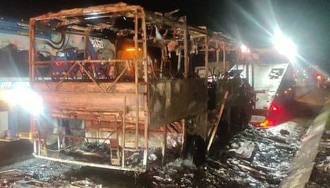 نجاة 35 سائحًا سعوديًا من حريق حافلة في تركيا