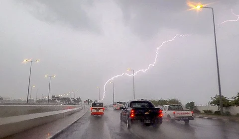 أمطار رعدية