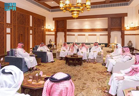 ولي العهد يستقبل أمراء المناطق بمناسبة اجتماعهم السنوي الثاني والثلاثين