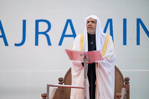 الأمين العام لرابطة العالم الإسلامي يُلقي خطبة عيد الفطر في أكبر جوامع ألبانيا ومنطقة البلقان