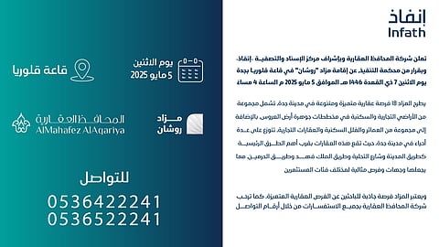 تحت إشراف«إنفاذ».. 18 فرصة عقارية للبيع بالمزاد العلني في جدة ضمن مزاد «روشان»