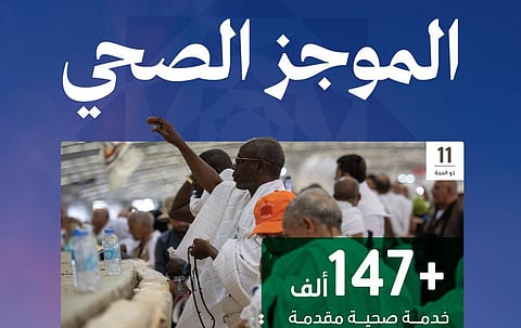 أكثر من 147 ألف خدمة صحية لضيوف الرحمن حتى الحادي عشر من ذي الحجة