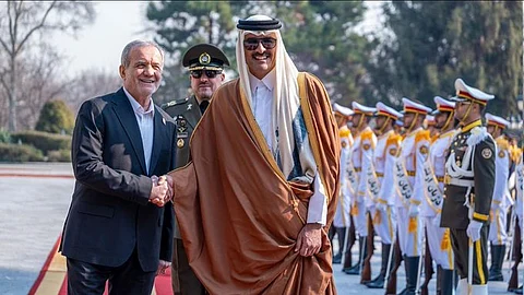 أمير قطر والرئيس الإيراني