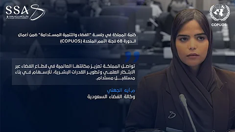 المملكة تستعرض جهودها في تعزيز الابتكار العلمي وترسيخ مبدأ الاستدامة بقطاع الفضاء الخارجي في فيينا