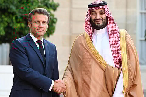 الرئيس الفرنسي: تحدثت للتو مع ولي العهد بشأن مؤتمر حل الدولتين