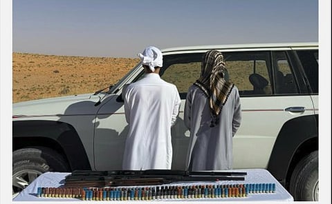 ضبط مواطنين لارتكابهما مخالفة الشروع في الصيد دون ترخيص في محمية الإمام تركي
