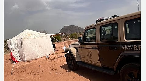 ضبط مواطن لارتكابه مخالفة التخييم في محمية الإمام فيصل بن تركي الملكية
