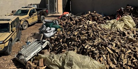 ضبط مقيم من الجنسية اليمنية لتخزينه حطبًا محليًا في منطقة الرياض