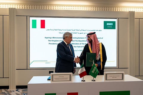 المملكة توقع مذكرة تفاهم مع إيطاليا للتعاون في المجالات الرياضية