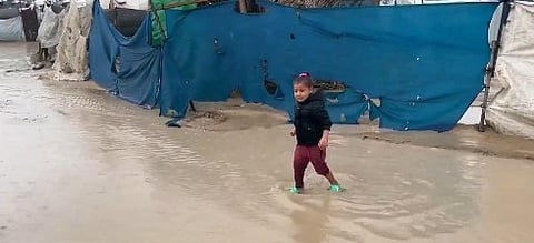 نازحون في غزة: دعم المملكة خفف وطأة النزوح في مواجهة المنخفض الجوي