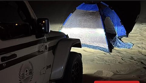 ضبط مواطن لارتكابه مخالفة التخييم في محمية الملك عبدالعزيز الملكية