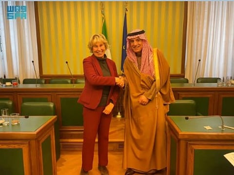 «الجبير» يبحث العلاقات الثنائية مع رئيسة لجنة الشؤون الخارجية بـ «الشيوخ الإيطالي»