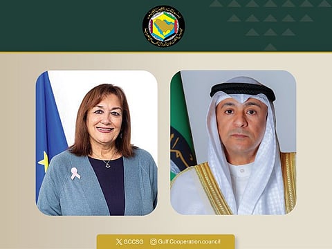 «البديوي» يبحث مع المفوضة الأوروبية لشؤون البحر المتوسط الإعتداءات الإيرانية الغاشمة على دول مجلس التعاون