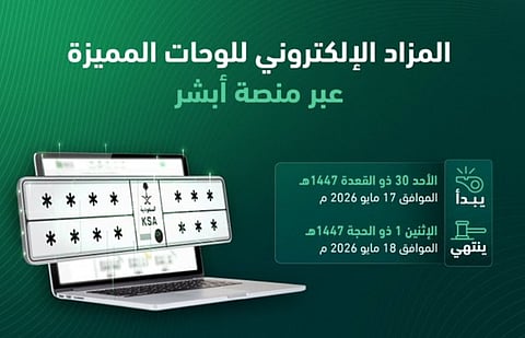 المرور يعلن عن طرح مزاد اللوحات الإلكتروني غدًا الأحد.. 4 خطوات للمشاركة