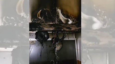 حريق منزل ممثلة مصرية ومقطع فيديو يوثق الأضرار