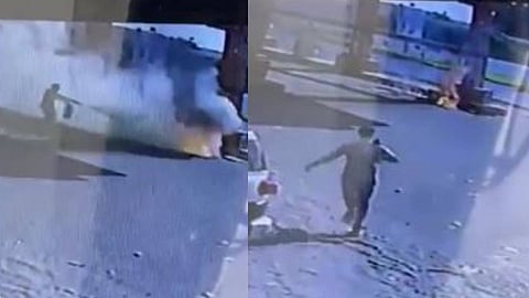 بالفيديو.. رجل أمن سعودي يمنع وقوع «كارثة محققة» في إحدى محطات الوقود