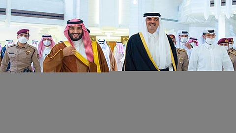 أمير قطر يثمن زيارة ولي العهد: مرحبا بكم أخي محمد