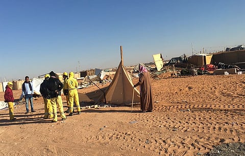 رواحل يبدأ حملة لتنظيف منطقة الثمامة شمال الرياض