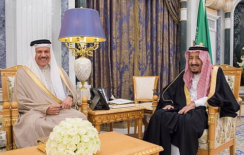 خادم الحرمين يستقبل الأمين العام لمجلس التعاون