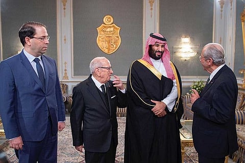 ولي العهد يبحث التعاون السعودي التونسي مع السبسي