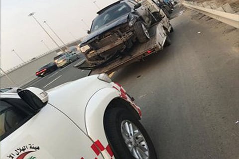 إصابة 7 أشخاص في حادث تصادم بطريق مطار جدة