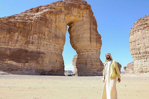محمد بن راشد: خادم الحرمين وولي العهد يبنيان حضارة جديدة بالمملكة