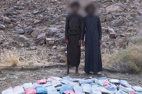 حرس الحدود يحبط تهريب كميات كبيرة من الحشيش المخدر بنجران