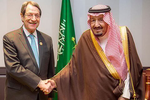 خادم الحرمين يلتقي رئيس جمهورية قبرص