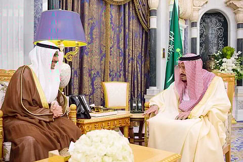 خادم الحرمين يستعرض مع رئيس «الأمة» الكويتي آفاق التعاون الثنائي