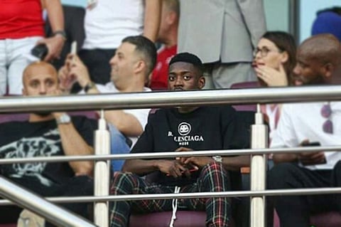 لاعب برشلونة يظهر في مباراة المغرب وكوت ديفوار