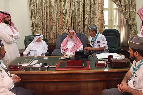 المفتي يستقبل الكشَّافة ويشيد بـ«جهودهم الشرعية» لخدمة الحجاج