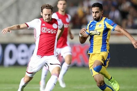 تعادل أياكس مع أبويل وانتصار بروج وسلافيا خارج الديار