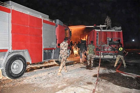 حريق يلتهم مخزن عتاد للحشد الشيعي الطائفي غربيّ العراق