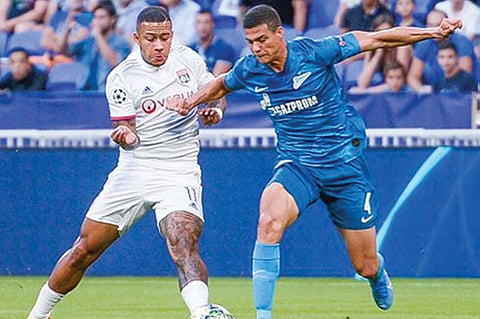 ليون يتعادل مع سان بطرسبرج في دوري أبطال أوروبا
