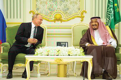 نَصُّ كلمة خادم الحرمين الشريفين عقب استقباله الرئيس الروسي