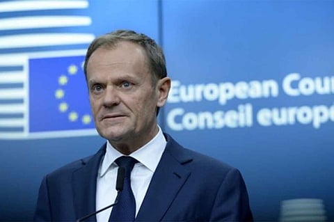 توسك يوصي زعماء الاتحاد الأوروبي بتمديد مهلة خروج بريطانيا