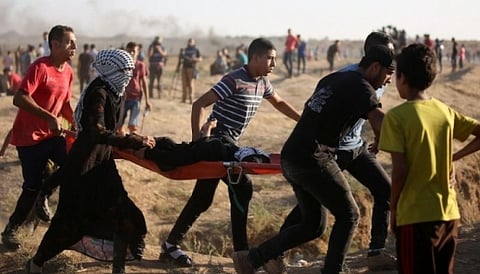 إصابة 145 فلسطينيًا في مواجهات مع جيش الاحتلال شرق قطاع غزة