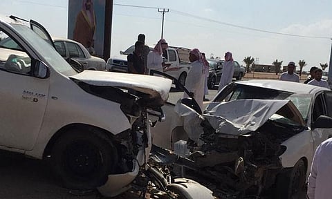 مصرع شخص و5 إصابات على كوبري عشيرة بالطائف