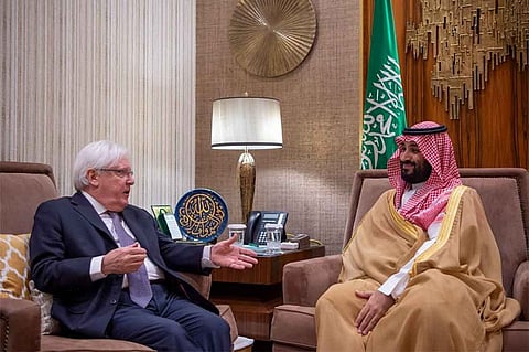 ولي العهد يلتقي مبعوث الأمم المتحدة إلى اليمن