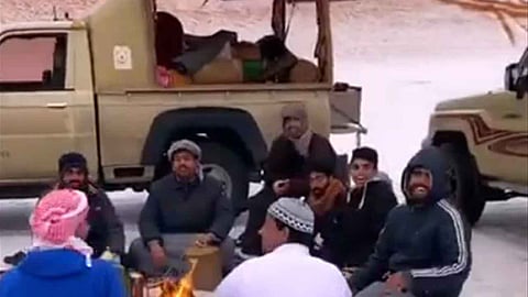 بالفيديو.. لحظات تساقط «البرد» بالأضارع وجبل مغيرا في سكاكا
