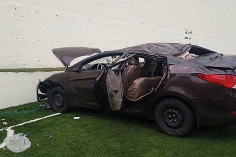 خطأ متدربة أدى إلى انقلاب سيارة في ملعب بالباحة.. والمدربة تتلقى العلاج