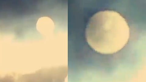 بالفيديو.. قمران في سماء إنجلترا