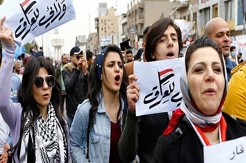 ثورة نسائية.. آلاف العراقيات يتظاهرن دعمًا للحراك الشعبي
